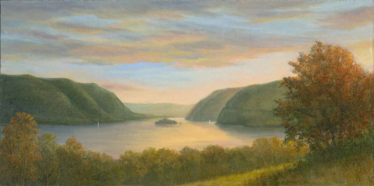 Dramatic Sunset over the Hudson Highlands by Tarryl Gabel 