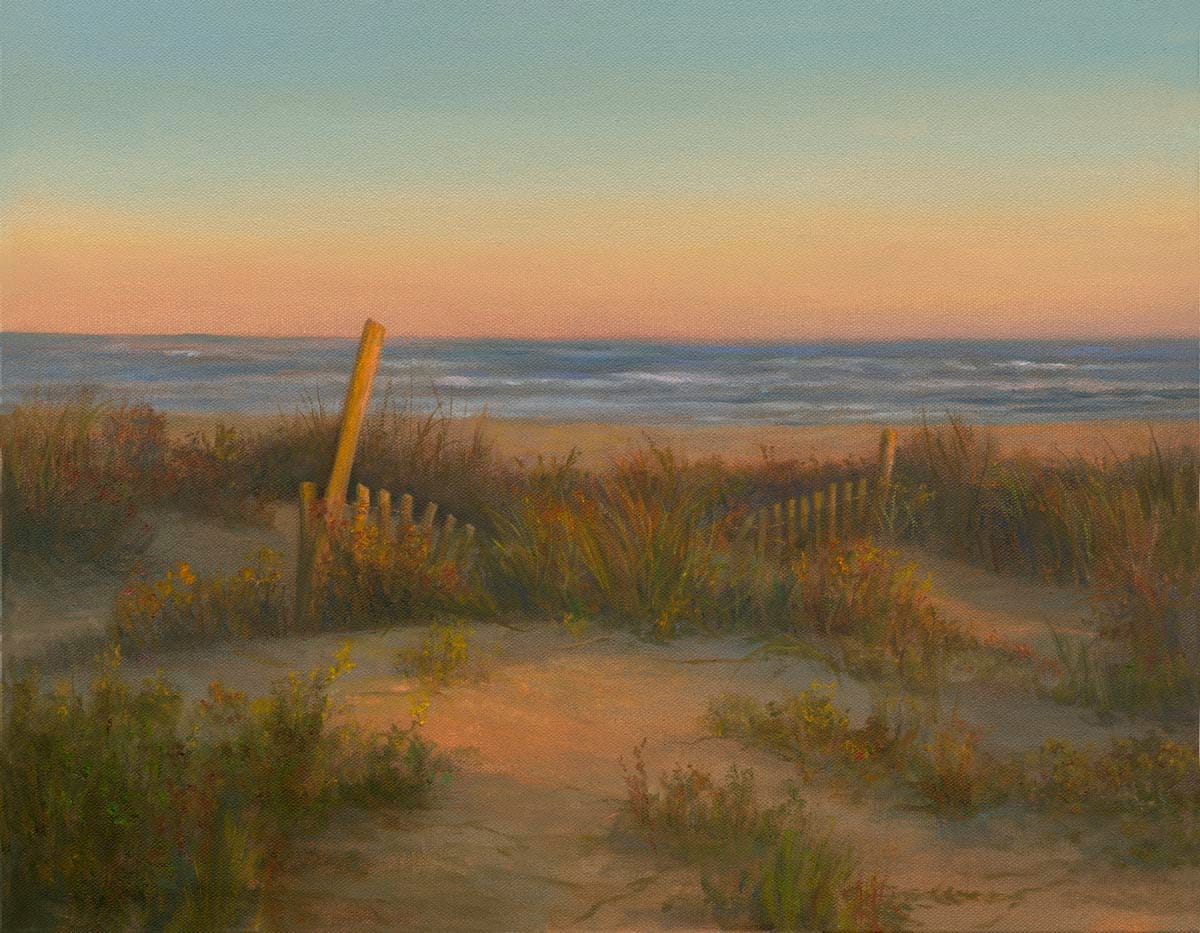 Sunset over the dunes by Tarryl Gabel 