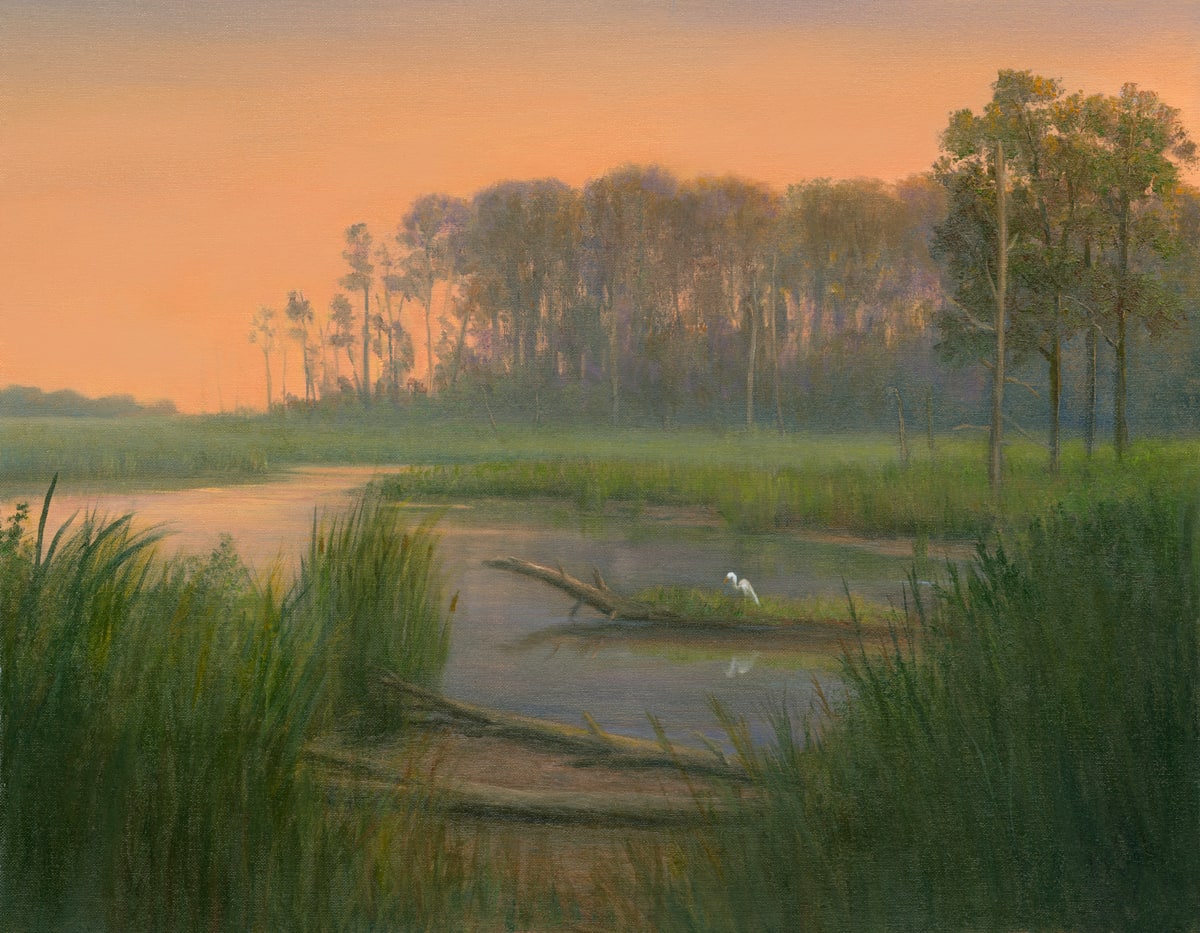 Blackwater Preserve with Egret by Tarryl Gabel 