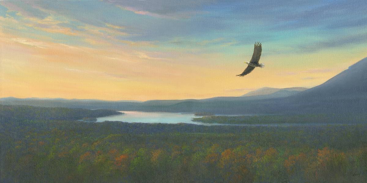 Bird's Eye View - Olana Sunrise by Tarryl Gabel 
