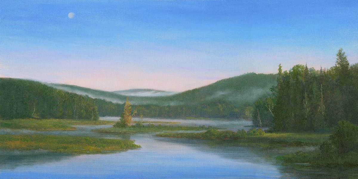 Sunrise from Green Bridge, Old Forge by Tarryl Gabel 