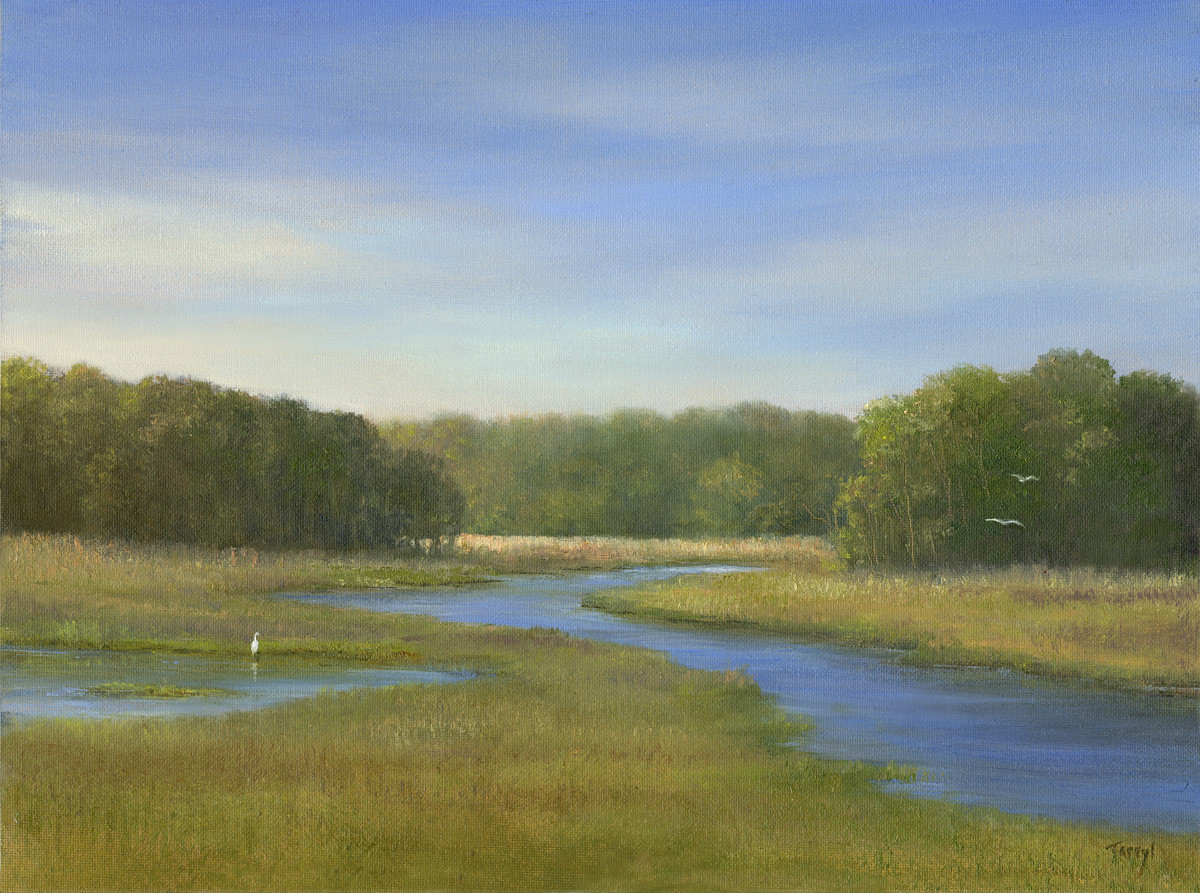 Winding Marsh, Herring River by Tarryl Gabel 