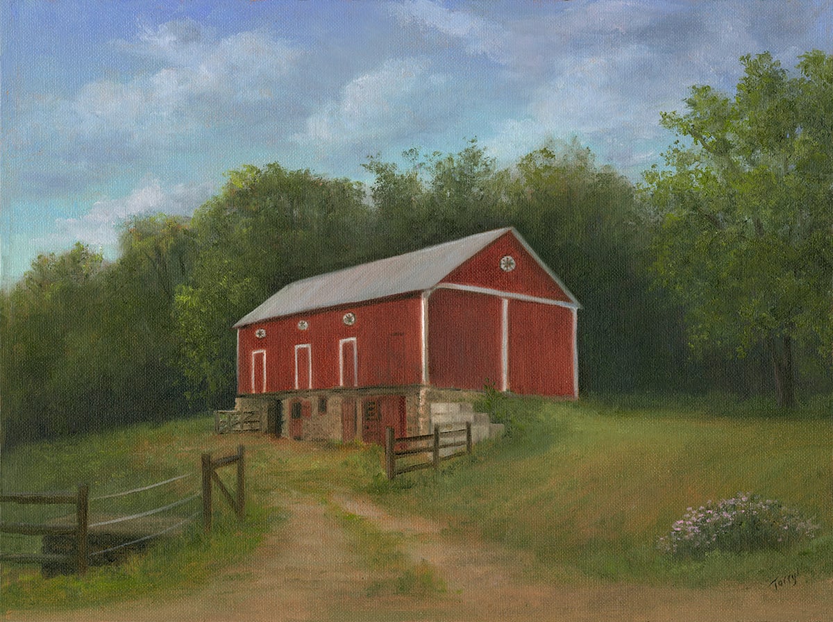 Hillside Barn by Tarryl Gabel 
