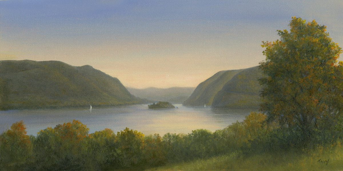 Overlooking Hudson Highlands from Newburgh by Tarryl Gabel 