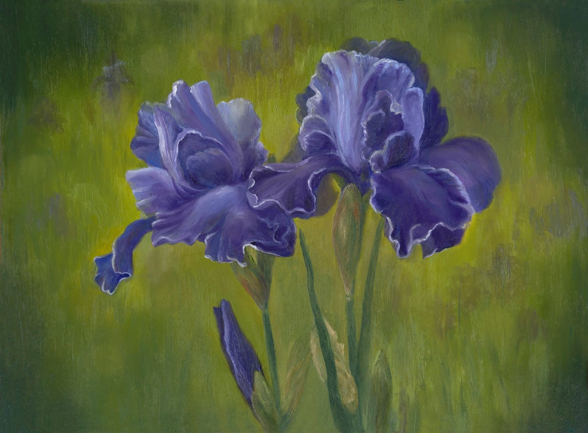 Purple Irises by Tarryl Gabel 