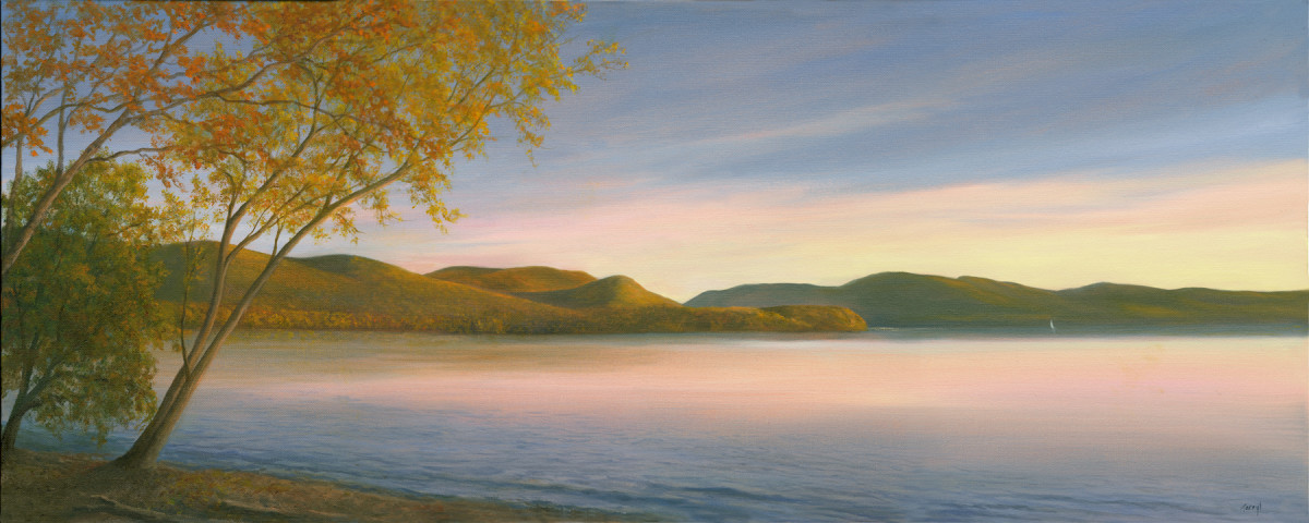 Sunset from Long Dock Park, Beacon by Tarryl Gabel 