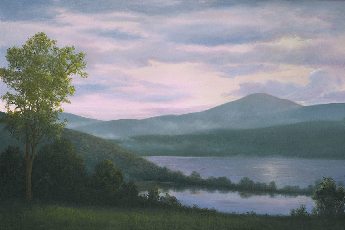 Misty Morning on the Hudson by Tarryl Gabel 