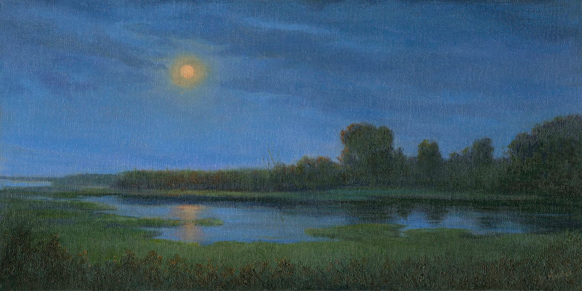 Moonlit Tidal Marsh by Tarryl Gabel 