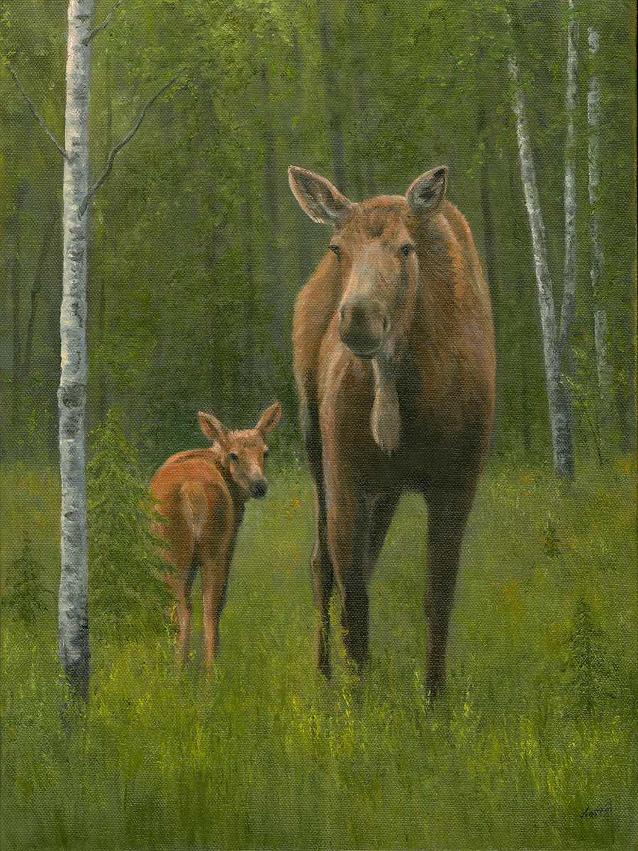 Mother and calf by Tarryl Gabel 