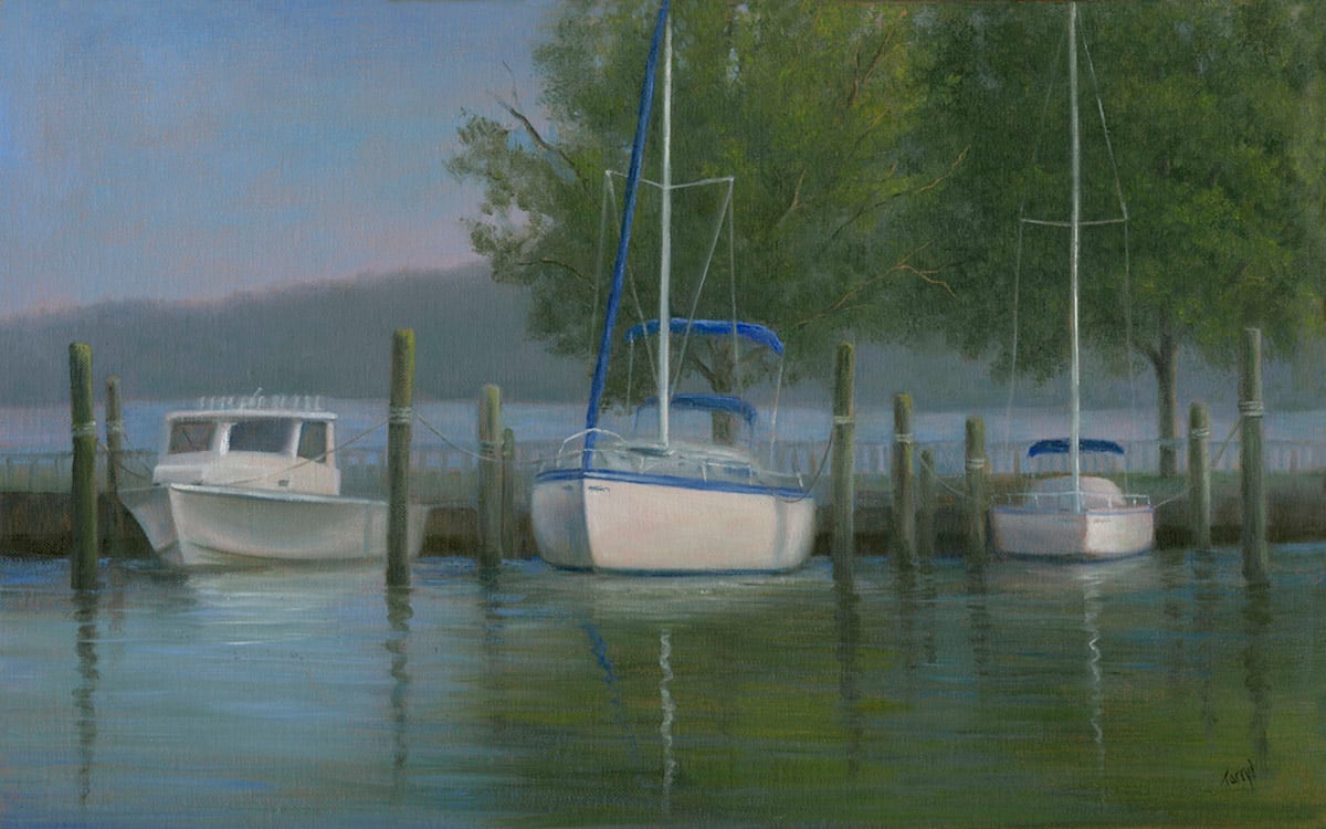 Morning Reflections, High and Dry Marina by Tarryl Gabel 