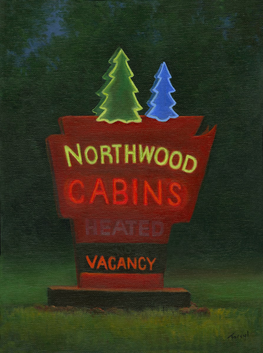 Neon Icon, Northwood Cabins sign by Tarryl Gabel 