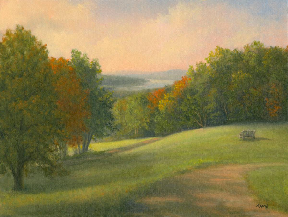 Path with Bench- Olana by Tarryl Gabel, Image 1.