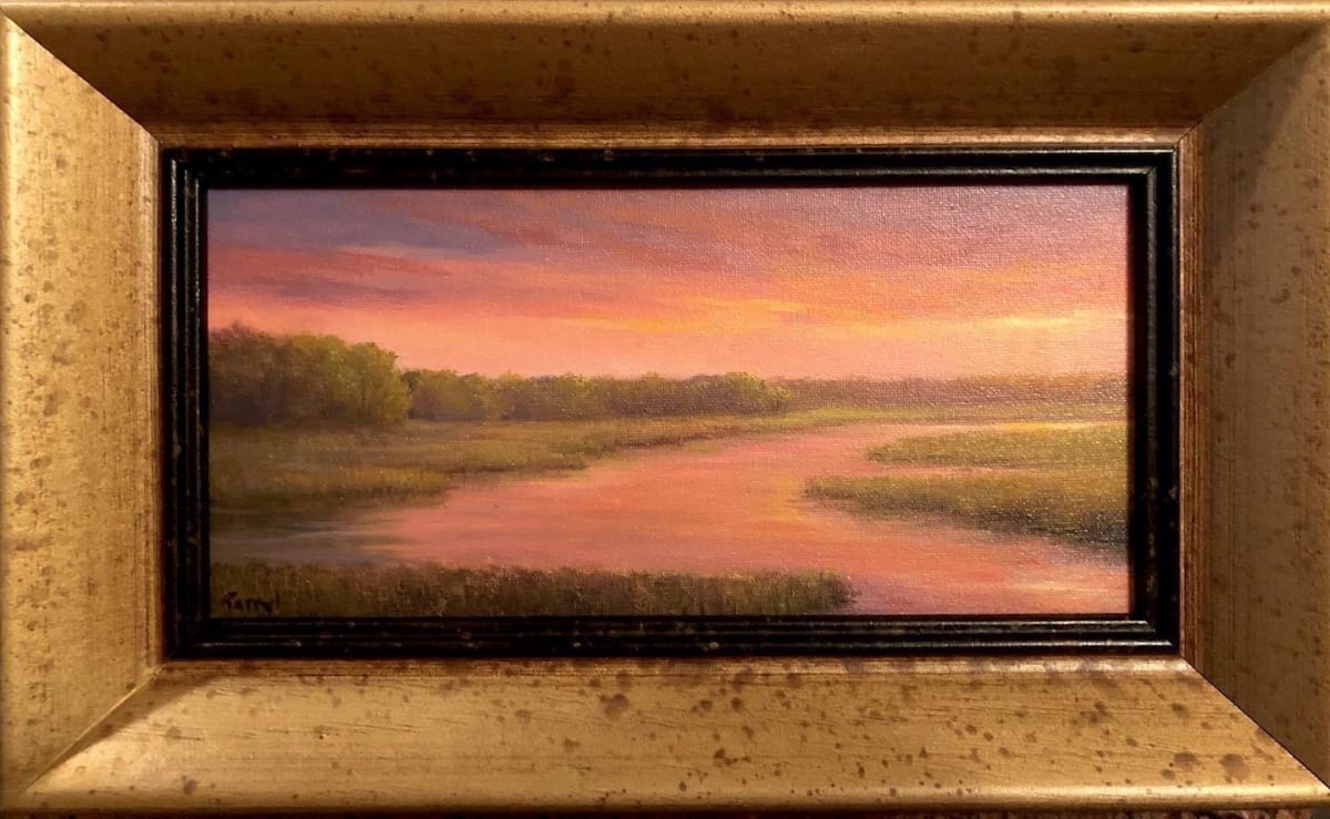 Vivid Sunset over the Marsh, Cape Cod 