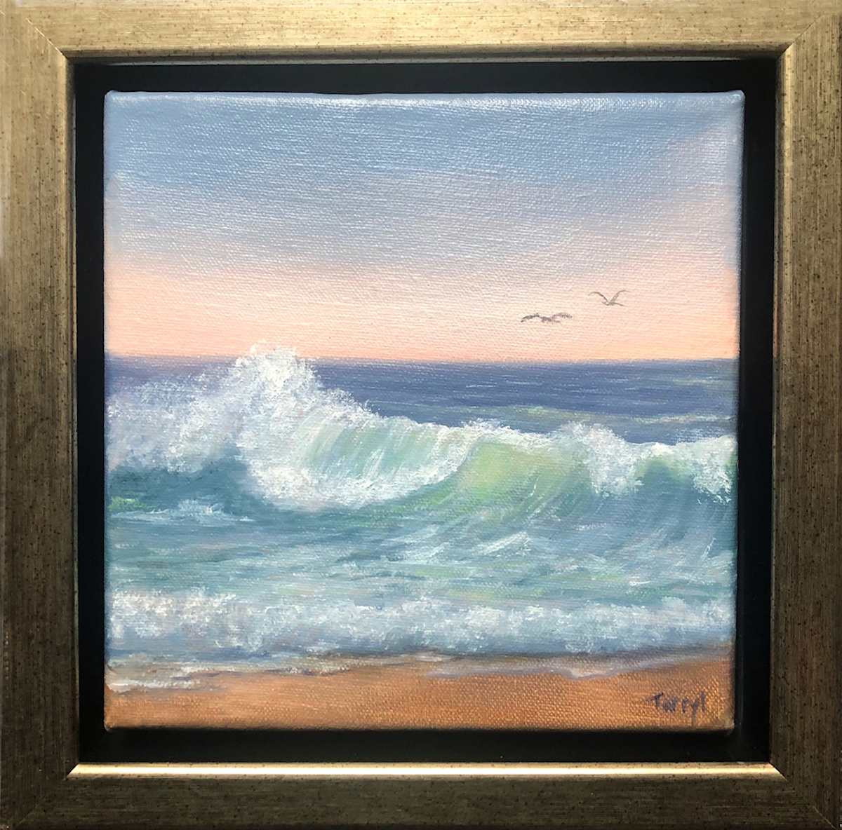 Wave with Gulls mini, Image 1.