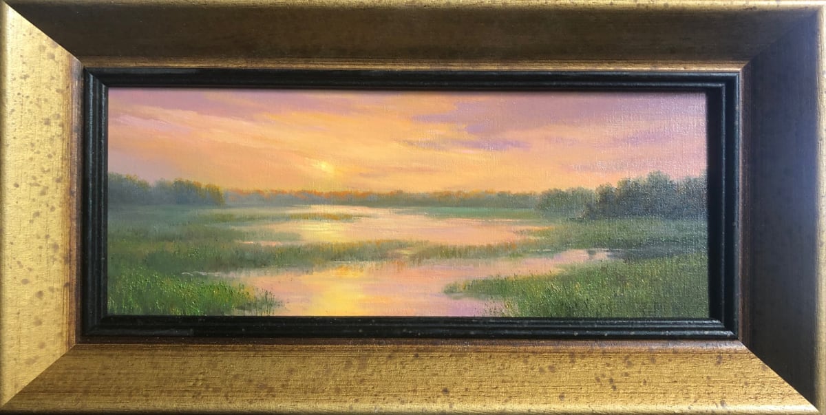 Panoramic Sunset over the marsh, Image 1.