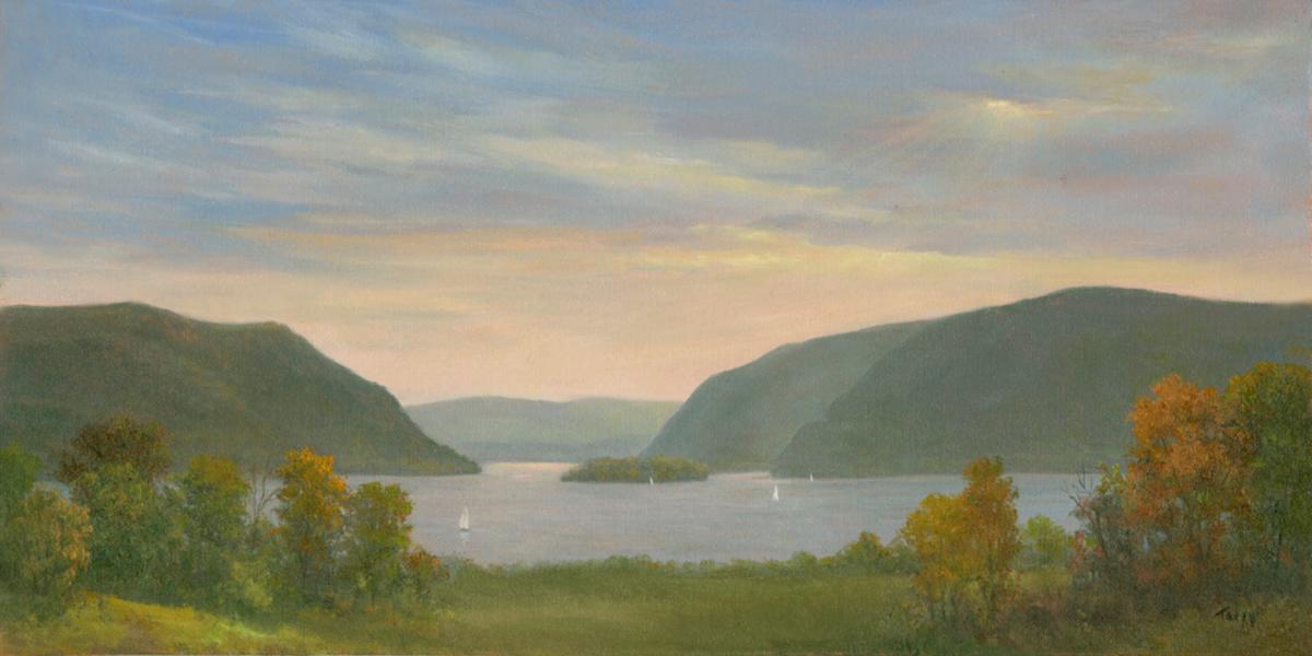 Sun breaking through over the Hudson Highlands by Tarryl Gabel, Image 1.
