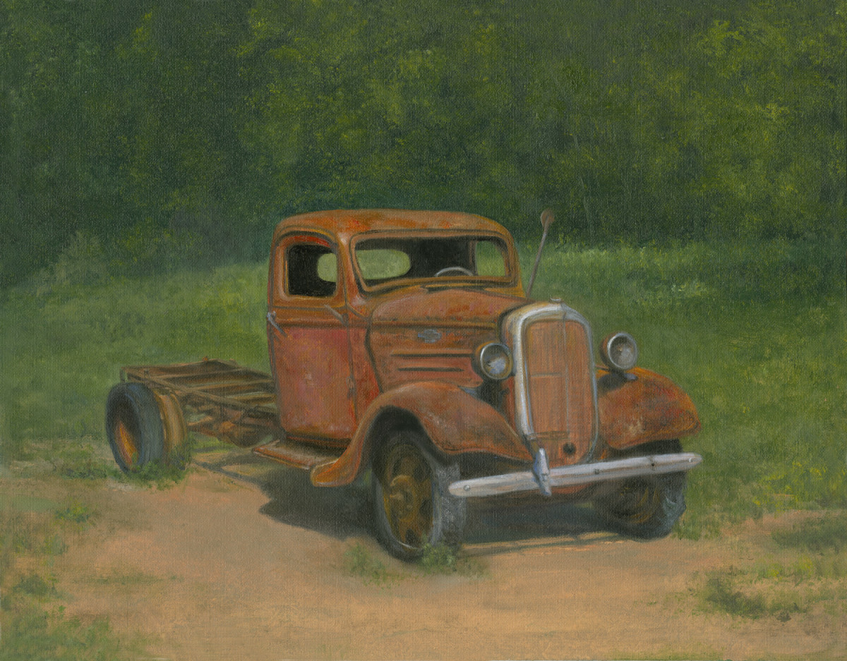 Old Rusty Red Chevy Truck by Tarryl Gabel 