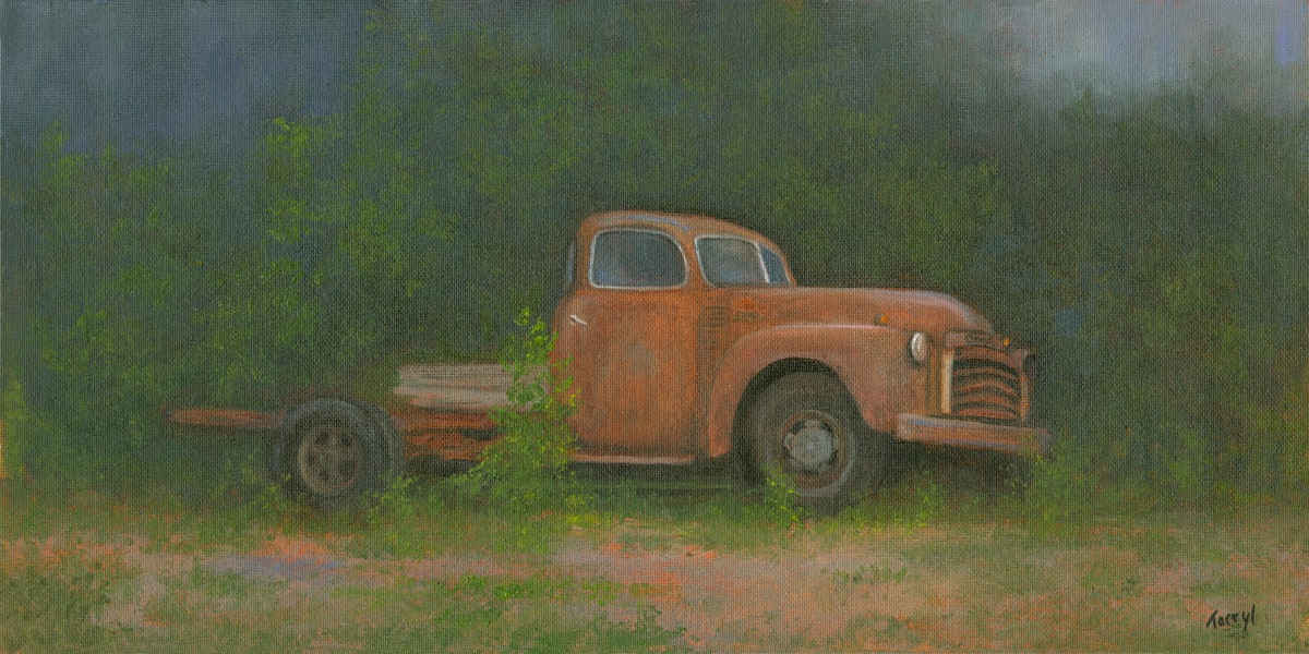 Rust and Rain, GMC Truck by Tarryl Gabel, Image 1.