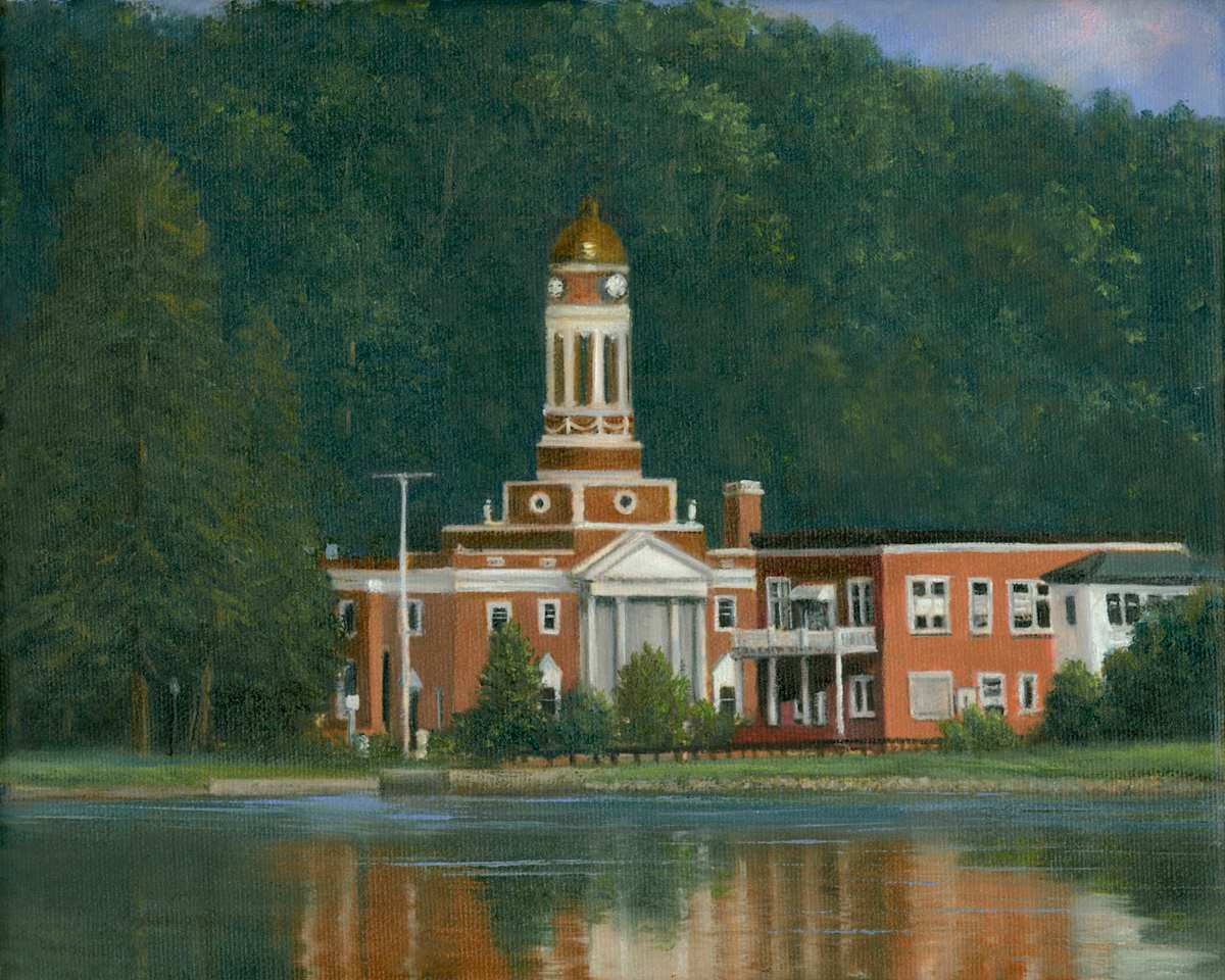 Saranac Village Town Hall by Tarryl Gabel, Image 1.