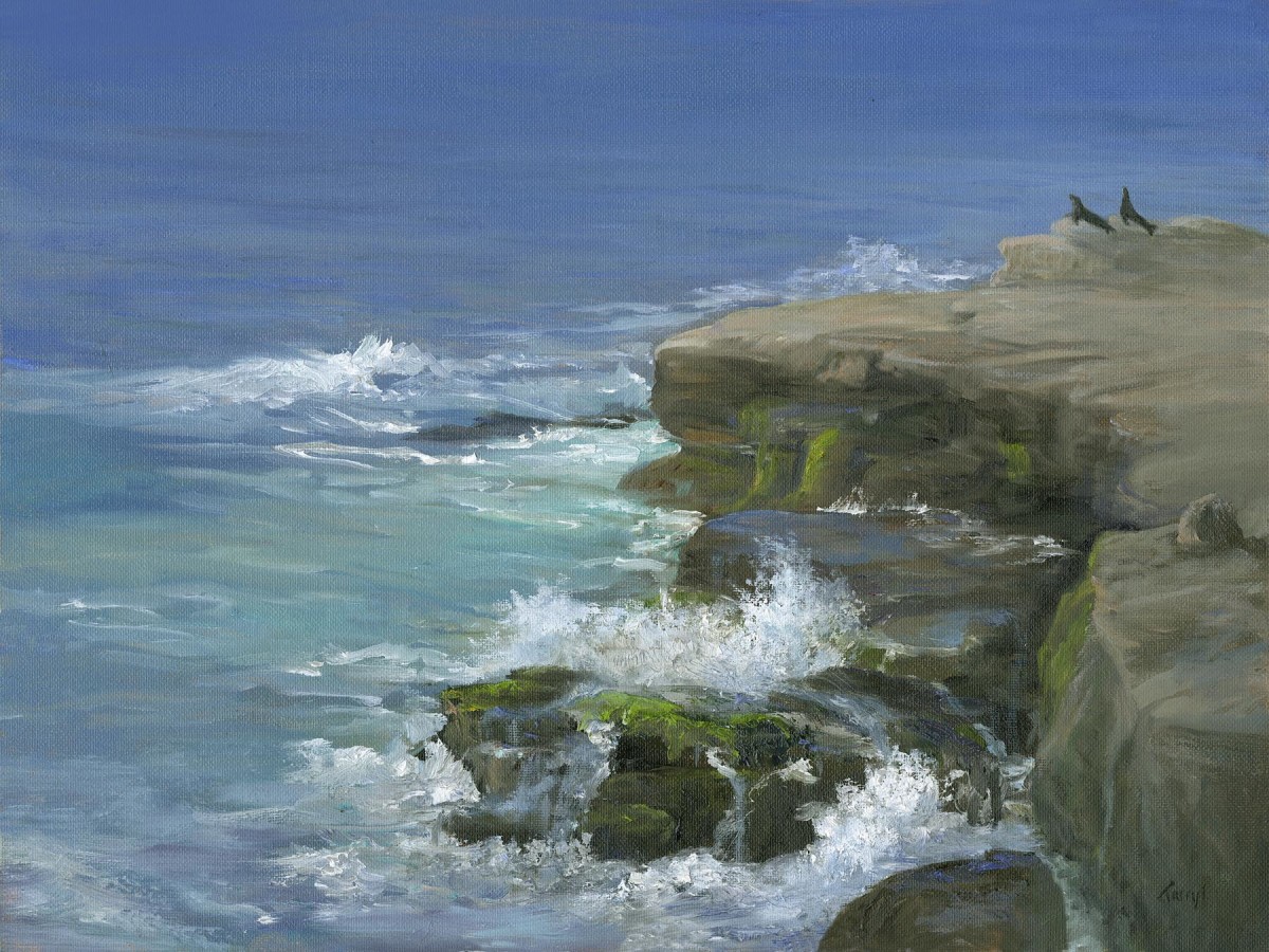 La Jolla Cove with Sea Lions by Tarryl Gabel 