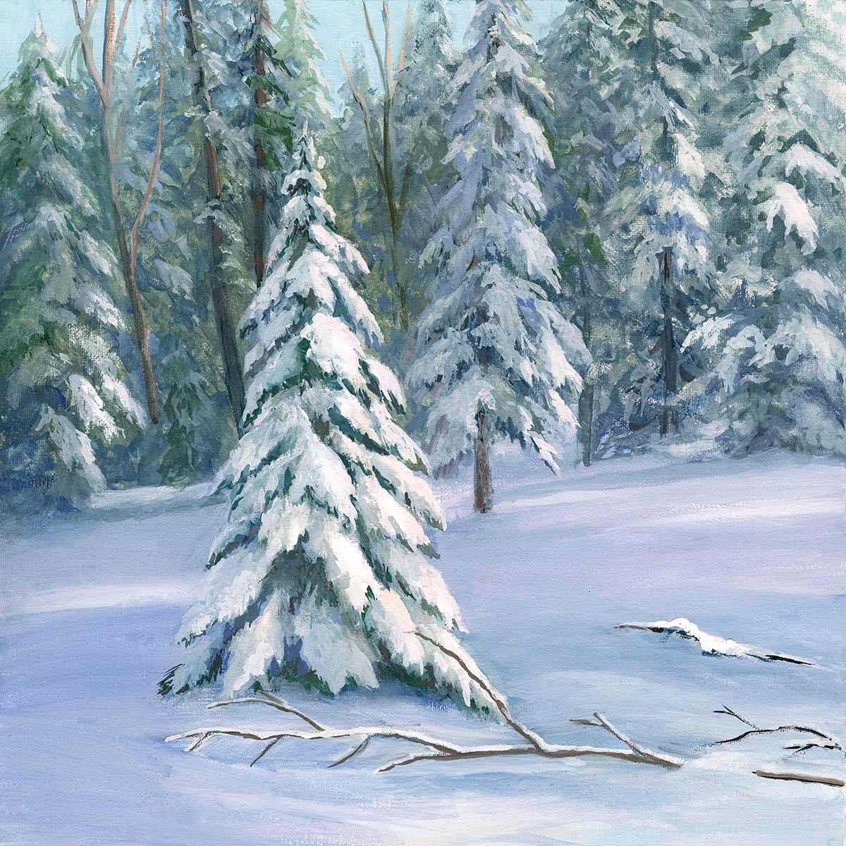 Snow laden trees by Tarryl Gabel, Image 1.