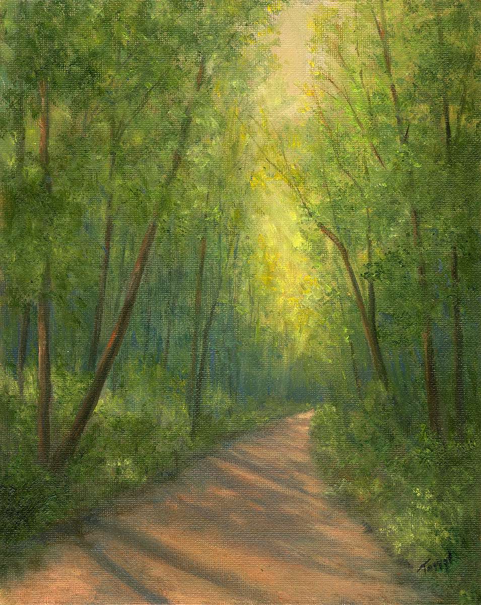 Sunlit Woodsy Path by Tarryl Gabel, Image 1.
