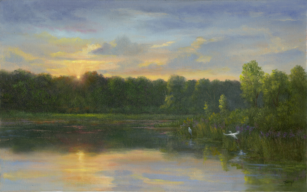 Egrets at Sunrise by Tarryl Gabel 