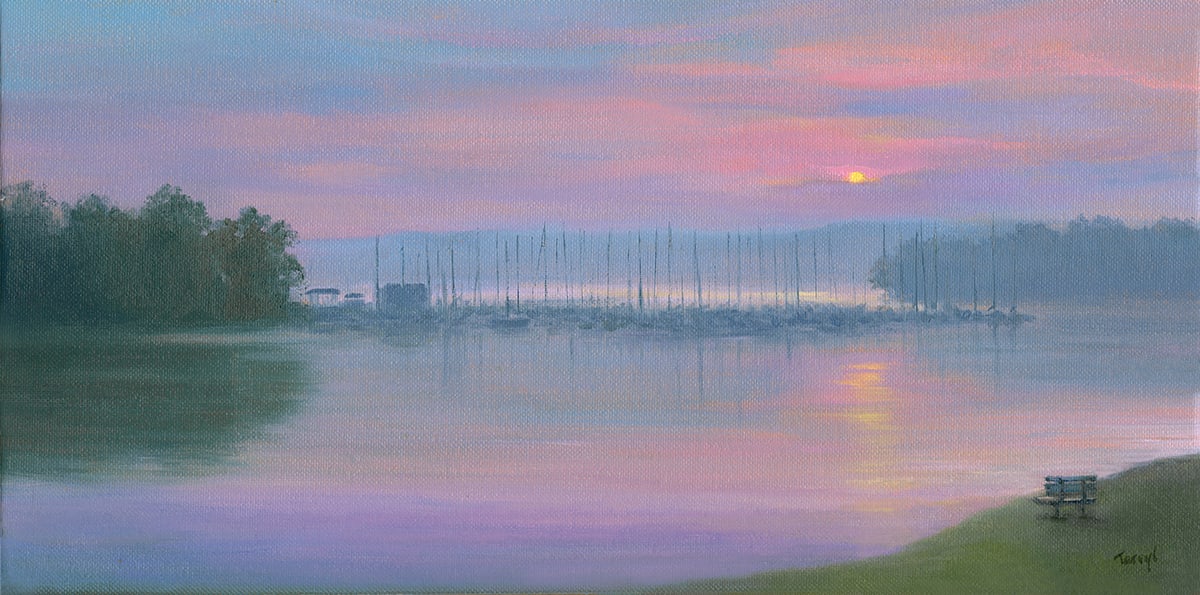 Sunrise from Concord Park, Knoxville TN by Tarryl Gabel 