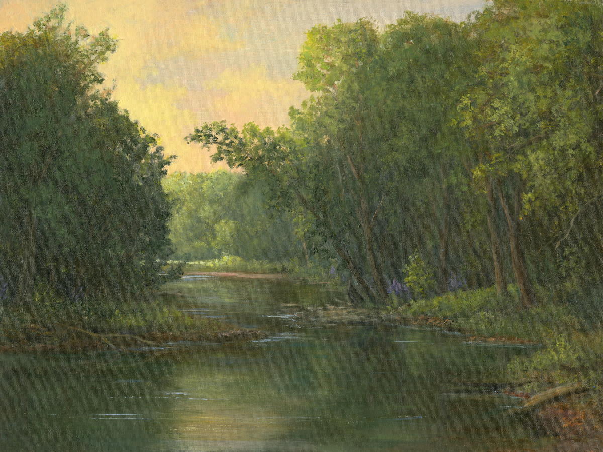 Quiet morning on the creek by Tarryl Gabel 