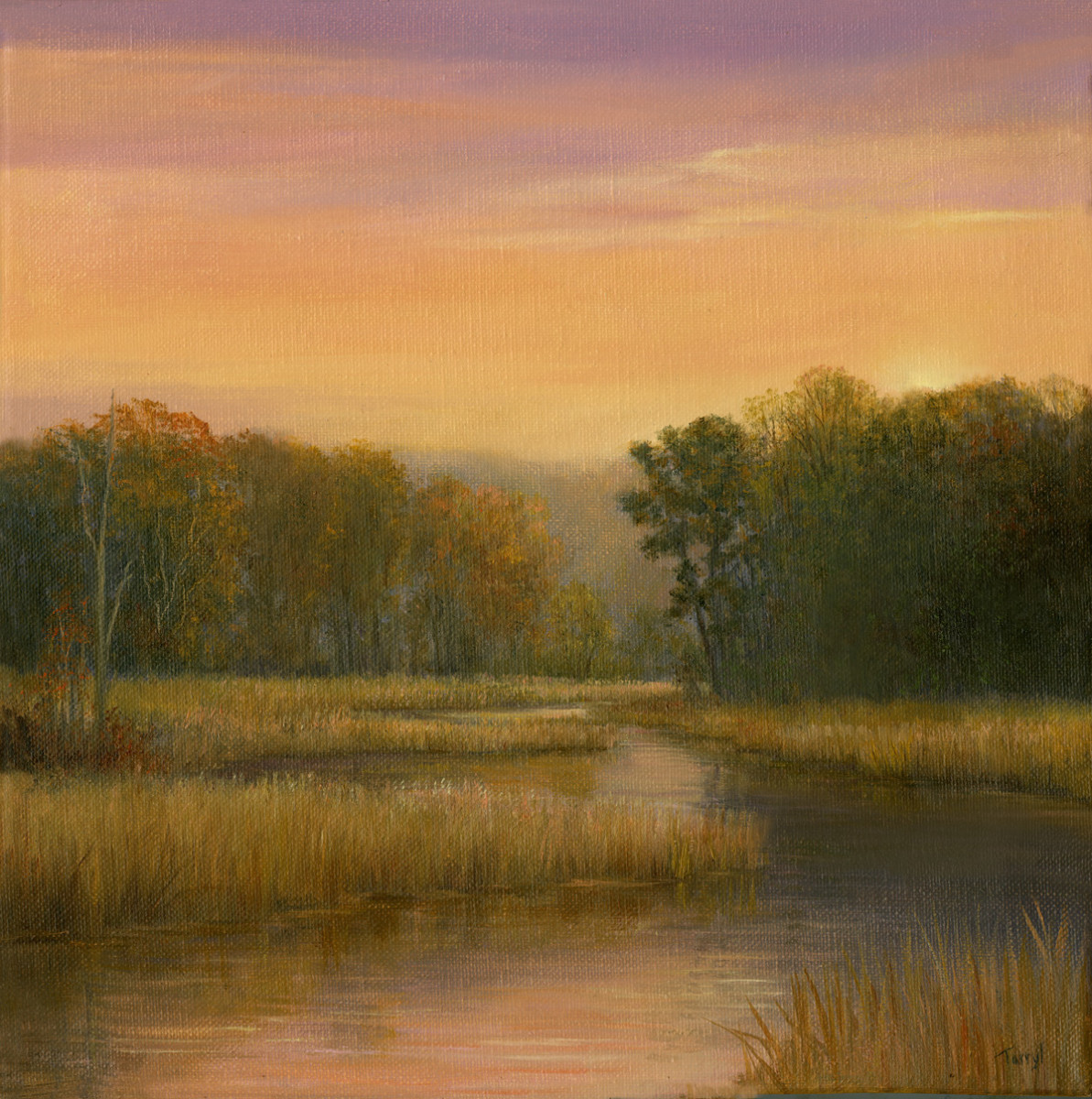 Afterglow marsh scene by Tarryl Gabel 