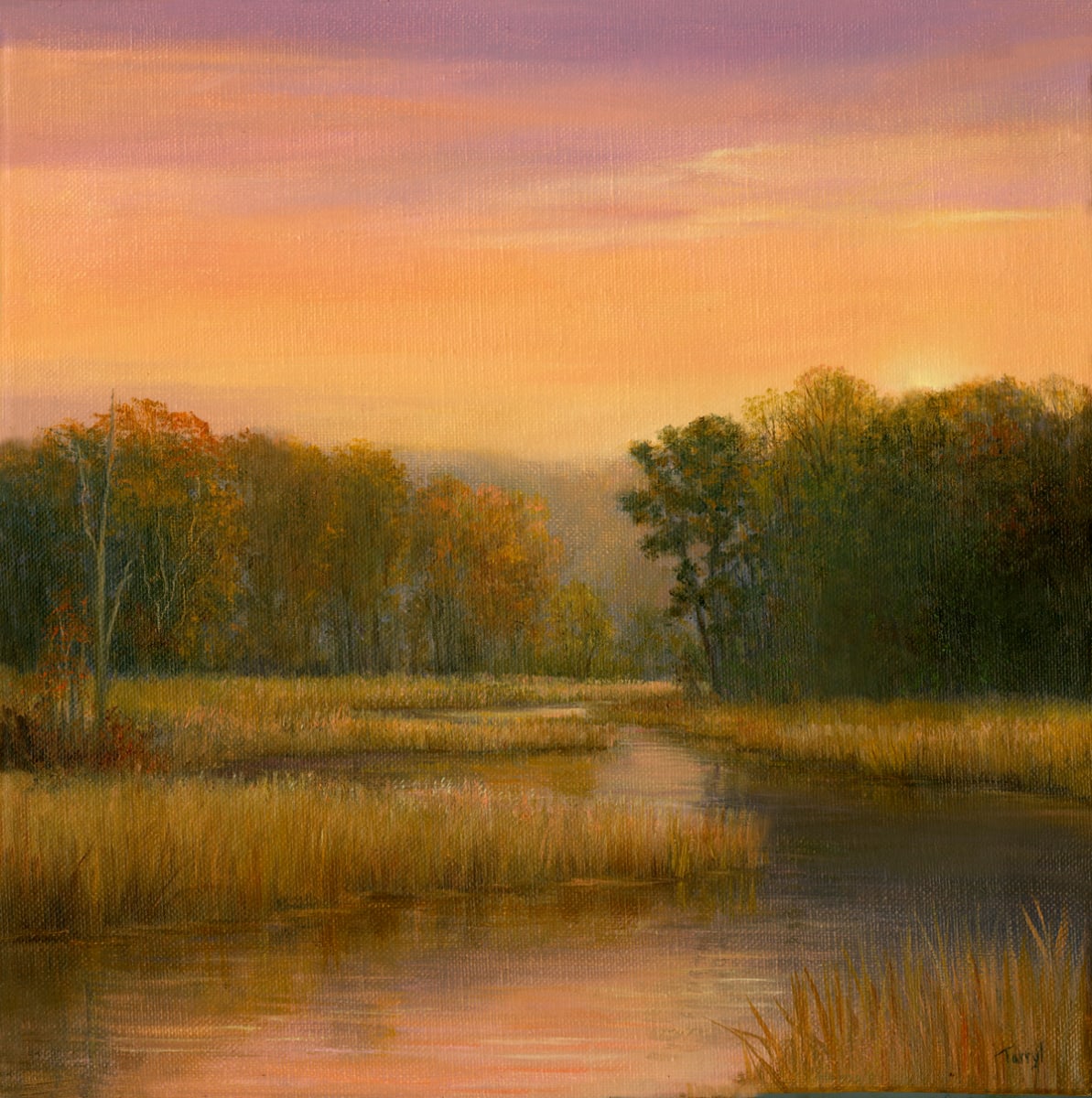 Afterglow marsh scene by Tarryl Gabel, Image 1.