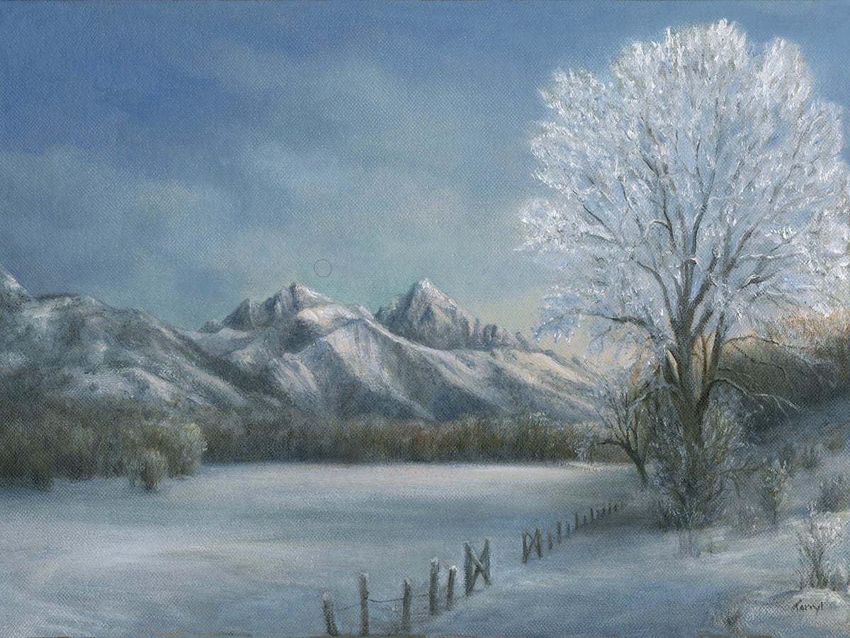 Grand Tetons -winter sunrise by Tarryl Gabel 