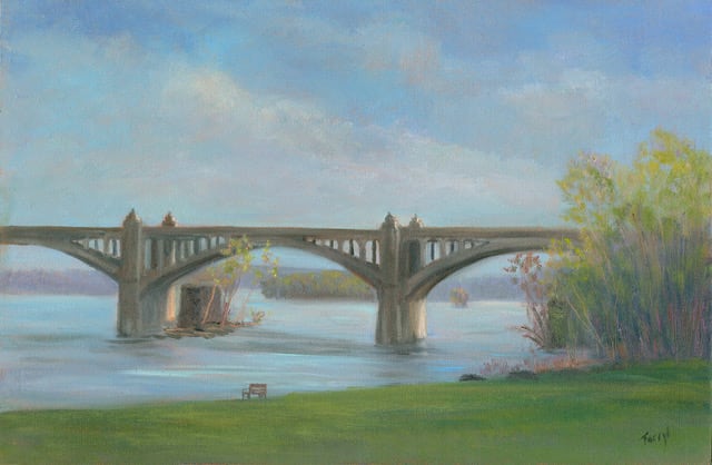 Old Bridge from John Wright’s Restaurant by Tarryl Gabel 