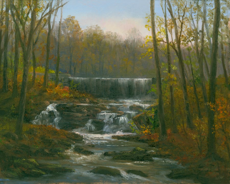 Waterfall in the woods by Tarryl Gabel, Image 1.
