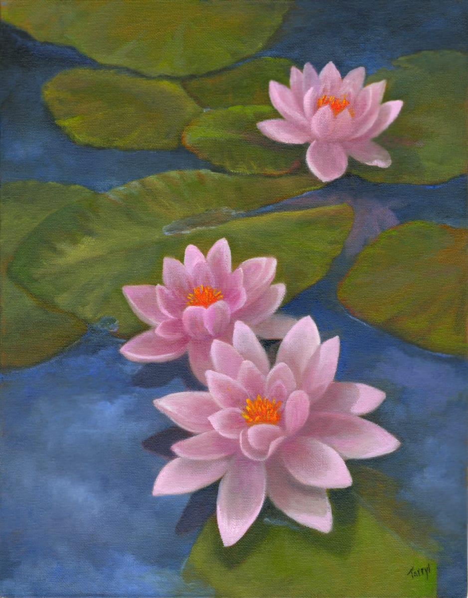Pink Water Lillies by Tarryl Gabel 