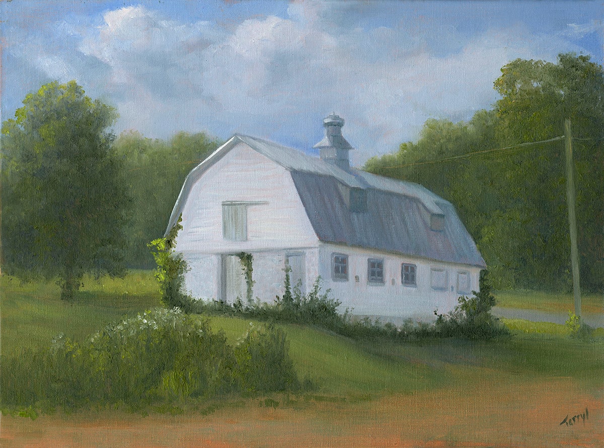 White Barn with Ivy by Tarryl Gabel, Image 1.