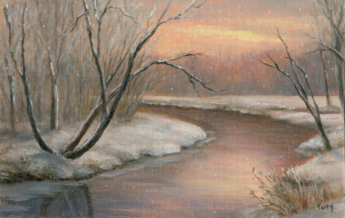 Winter Stream by Tarryl Gabel 