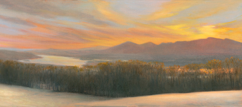 Olana Winter Sunset by Tarryl Gabel 