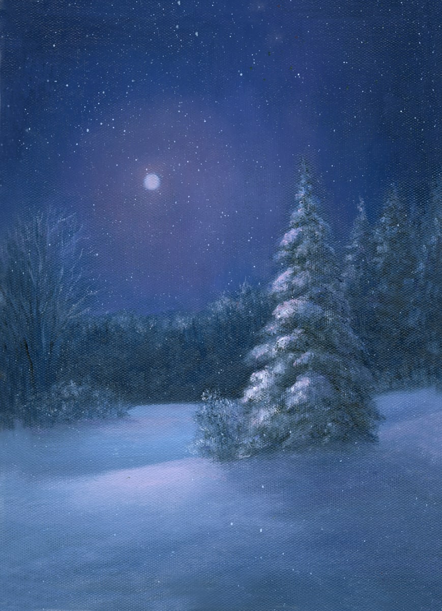 Full Moon, Falling Snow 