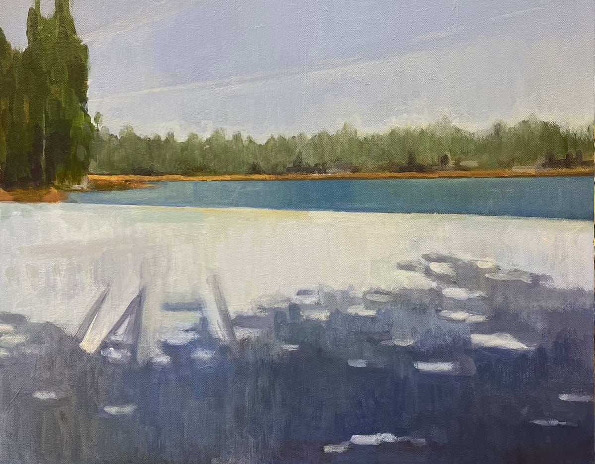 Wintery Silence by Nancy Benton  Image: Tahoe Winter, Acrylic