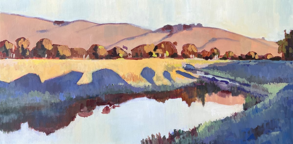 Pink Hills by Nancy Benton  Image: Pink Hills, Alameda Creek, Acrylic