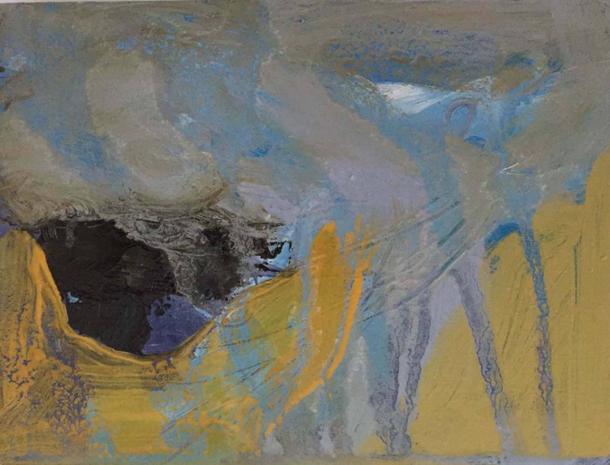 Shining green and silver ll by Lorna Watkins 