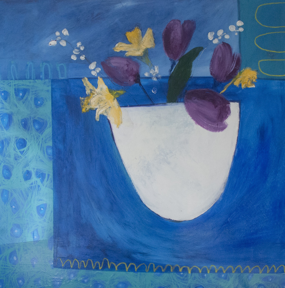 Blue still life by Lorna Watkins 