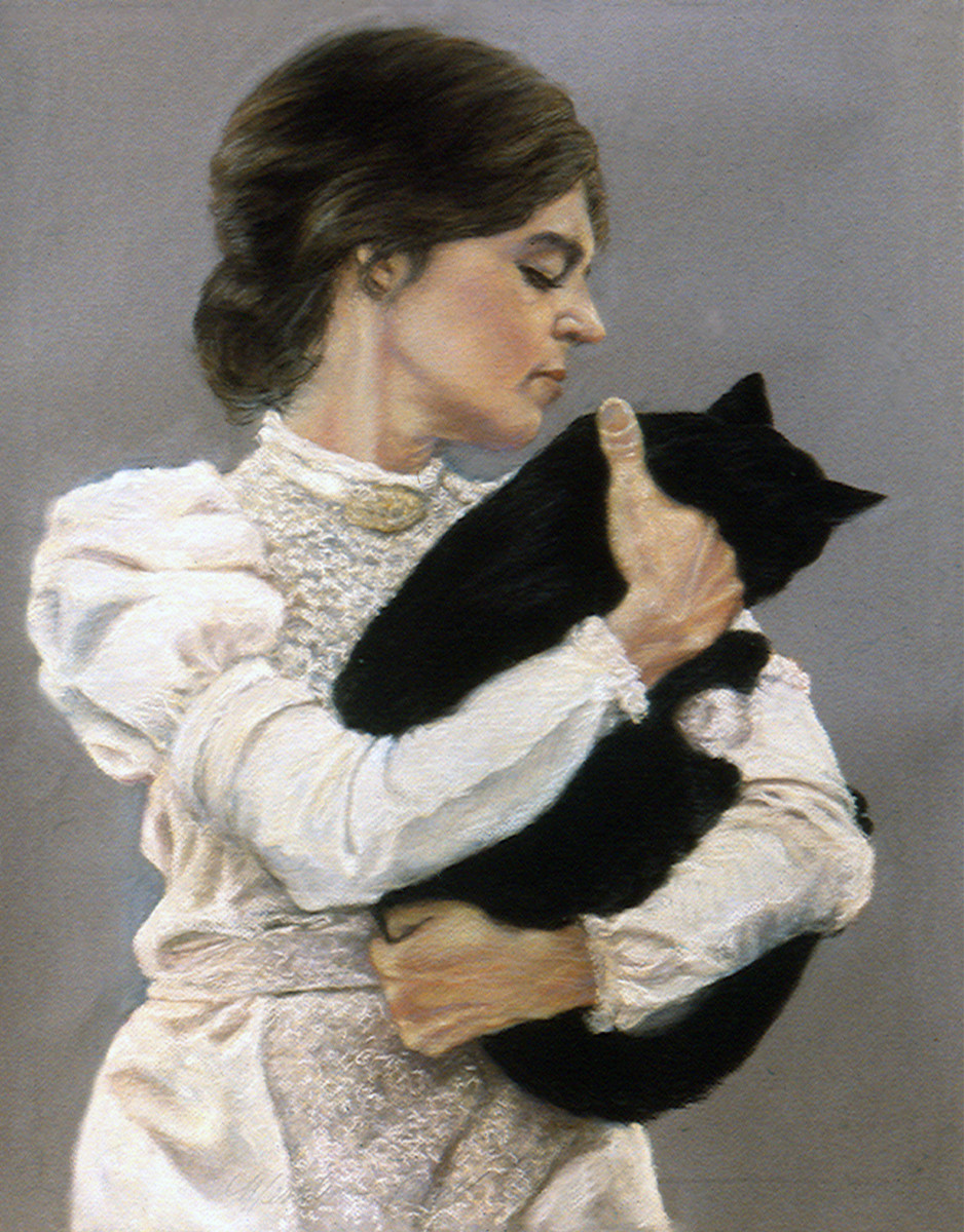 Women With Cat (aka Merrilyn Duzy as Cecilia Beaux) by Merrilyn Duzy 