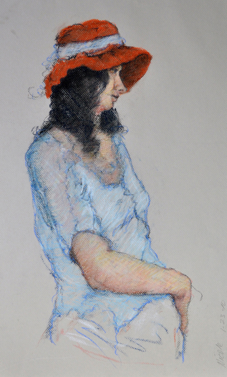 Nicole in Blue Blouse by Merrilyn Duzy 