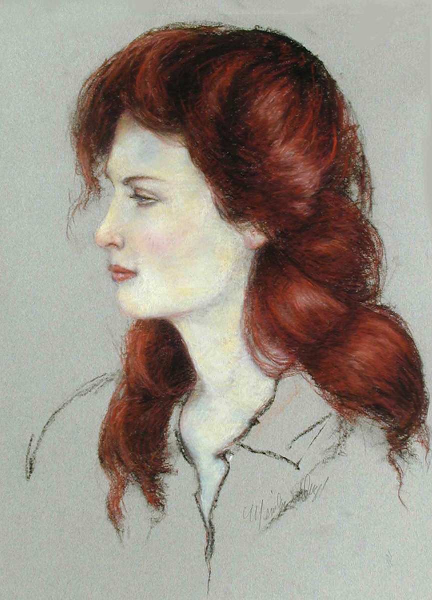 Red Head I (Lynn Stadum) by Merrilyn Duzy 
