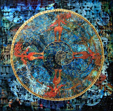 Language Palimpsest: Spiral Dance by Merrilyn Duzy, Image 1.