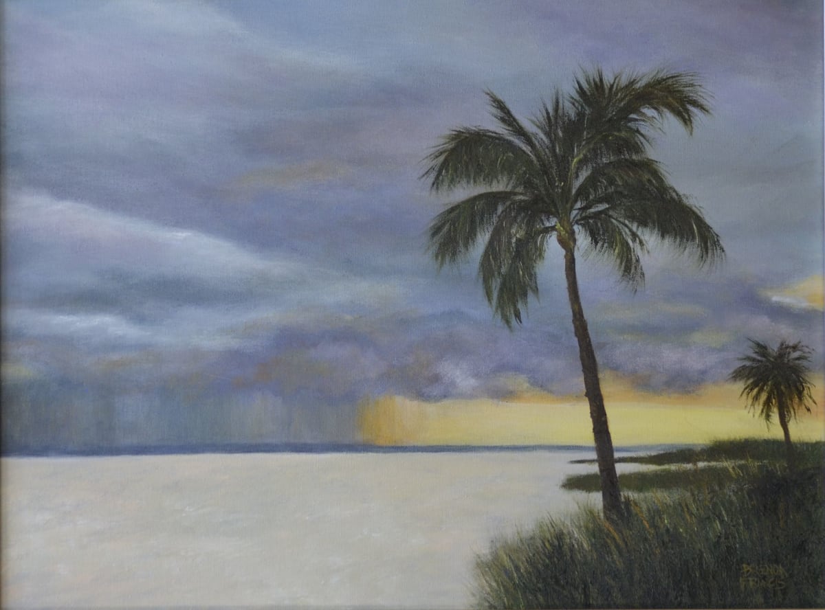 BEACHSIDE PALM by Brenda Francis  Image: Painted from a photo at Daytona Beach