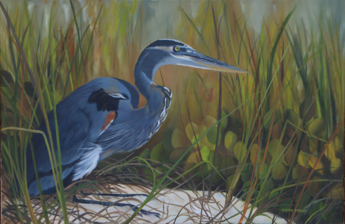 ON A GRASSY KNOLL by Brenda Francis  Image: One of 13 pieces in the Annual Spring Into Art Exhibit chosen to be in the 2020 Colson Calendar in Valdosta, GA.   First Place in the Insider's Show at TSC 2022
