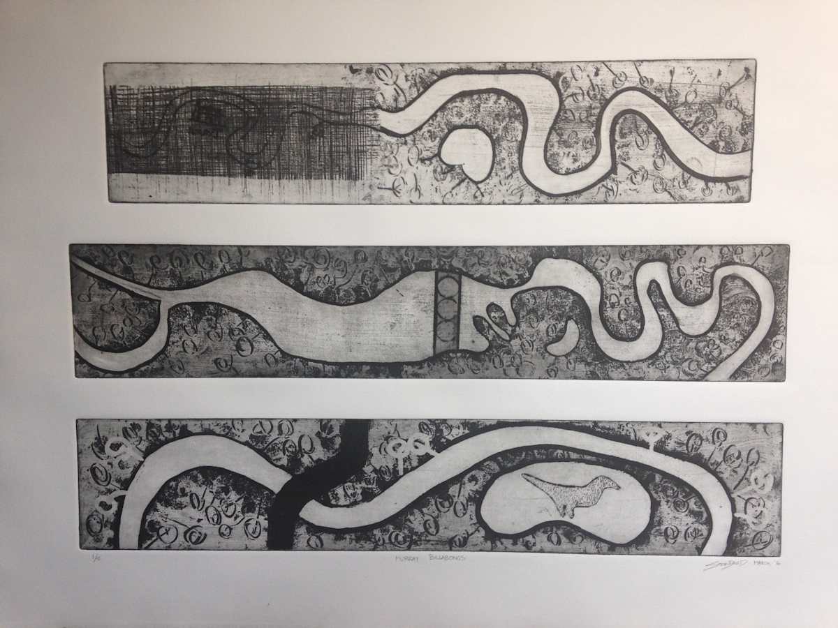 Murray Billabong by Design Steve Baird, master printer Bärbel Ullrich, Image 1.